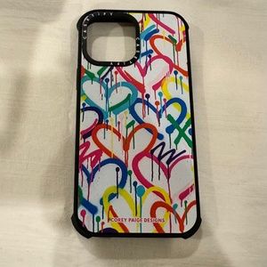 Casetify Colorful Heart Design Phone Case
